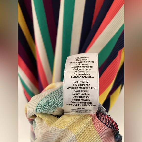 LuLaRoe Charlotte Dress — Multi-color Stripe, size XS. - Picture 6 of 7